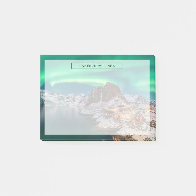 Küstenlinie | Lofoten Islands, Hamnoy, Norwegen Post-it Klebezettel (Vorderseite)