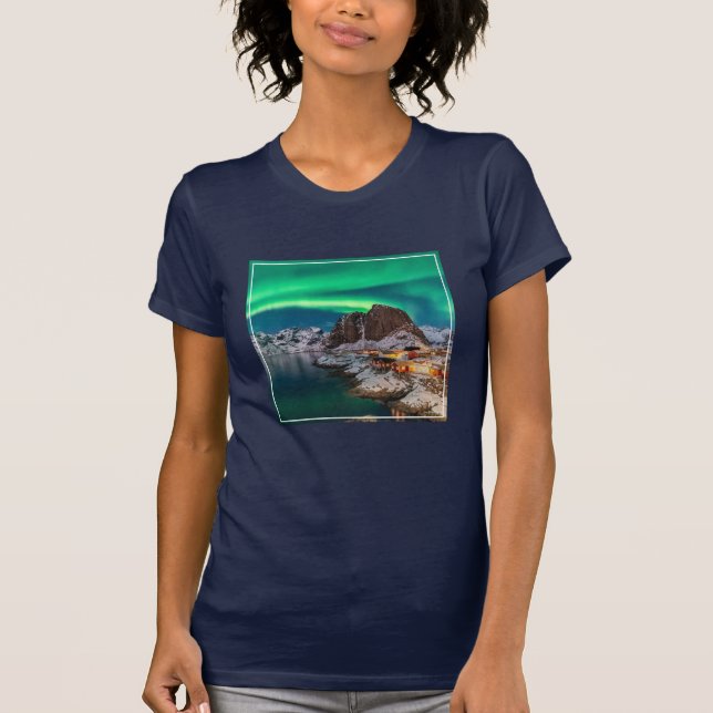 Küstenlinie | Lofoten Islands, Hamnoy, Norwegen T-Shirt (Vorderseite)