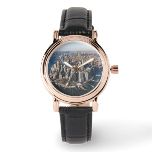 Küstenlinie   Manhattan, New York City Armbanduhr