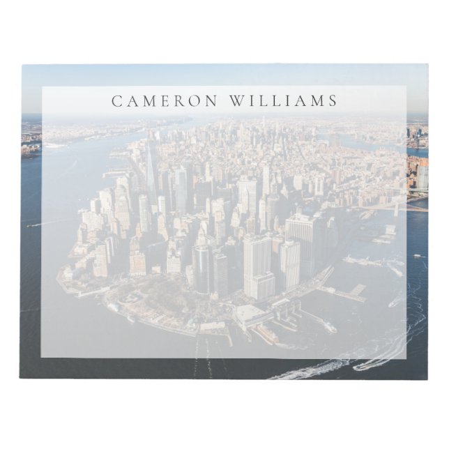 Küstenlinie | Manhattan, New York City Notizblock (Vorderseite)