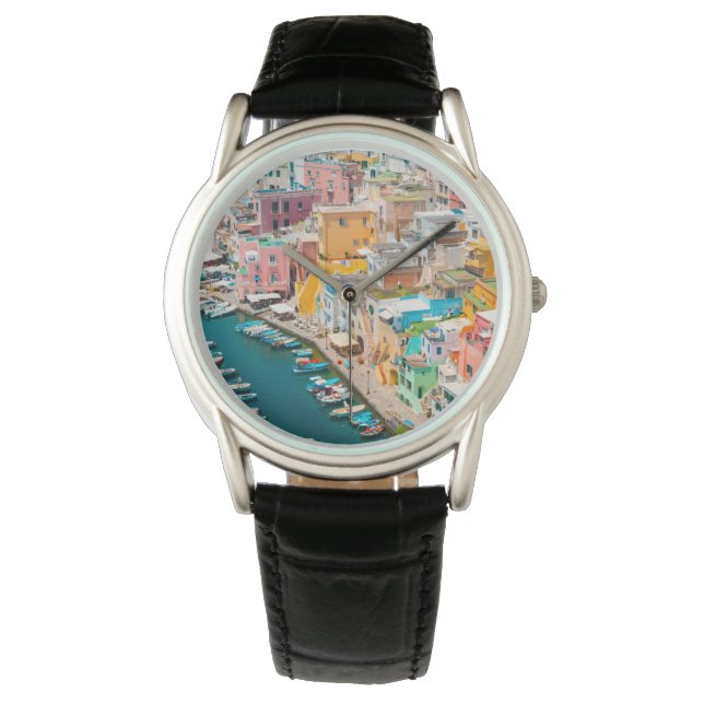 Küstenlinie | Neapel Italien Armbanduhr (Vorderseite)