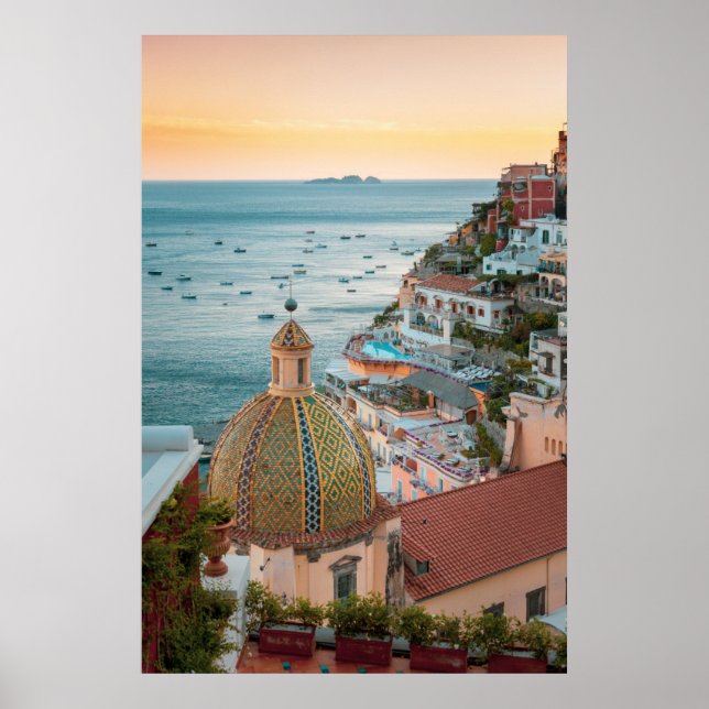 Küstenlinie | Positano, Amalfi Coast, Italien Poster (Vorne)