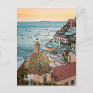 Küstenlinie   Positano, Amalfi Coast, Italien Postkarte