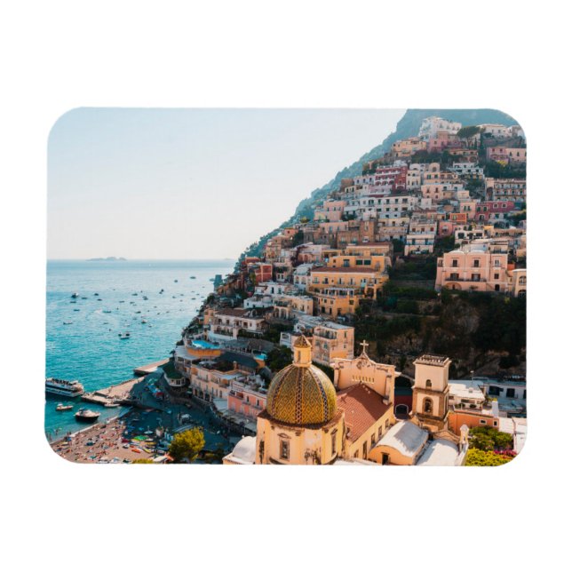 Küstenlinie | Positano Italien, Cliffside Village Magnet (Horizontal)
