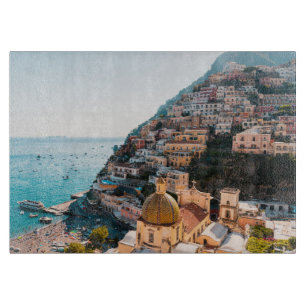 Küstenlinie   Positano Italien, Cliffside Village Schneidebrett