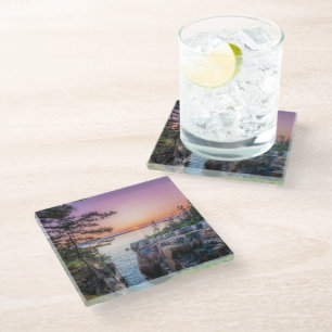 Küstenlinie   Ravens Nest Acadia Nationalpark Main Glasuntersetzer