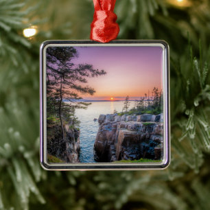 Küstenlinie   Ravens Nest Acadia Nationalpark Main Ornament Aus Metall