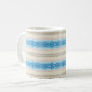 Küstenlinie Salty Wavy Wiederholungsmuster Kaffeetasse