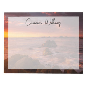 Küstenlinie Sunset Pacific Grove Carmel Californ Notizblock