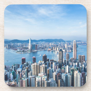 Küstenlinie   Tsim Sha Tsu, Hong Kong Island, Asie Getränkeuntersetzer