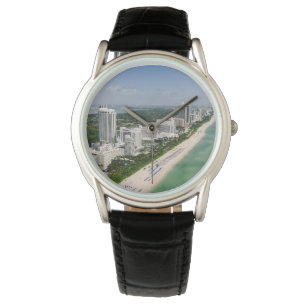 Küstenlinie Urban Beach, Miami, Florida Armbanduhr