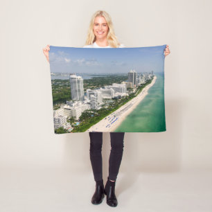 Küstenlinie   Urban Beach, Miami, Florida Fleecedecke