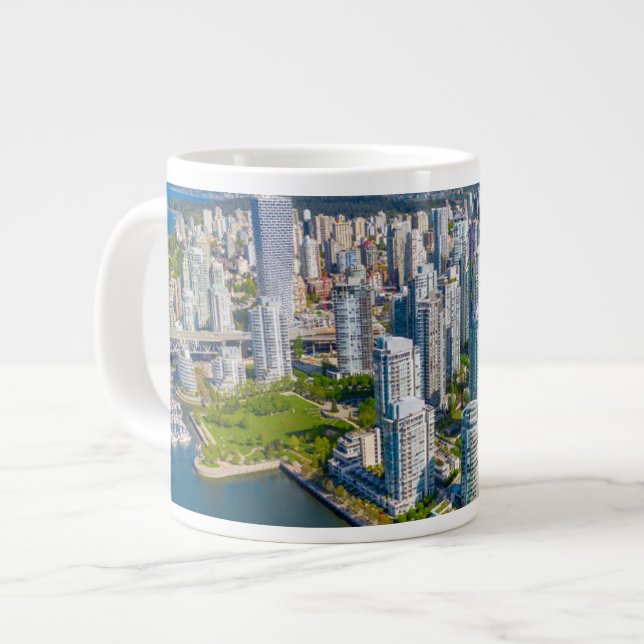 Küstenlinie | Vancouver, British Columbia, Kanada Jumbo-Tasse (Vorderseite Links)