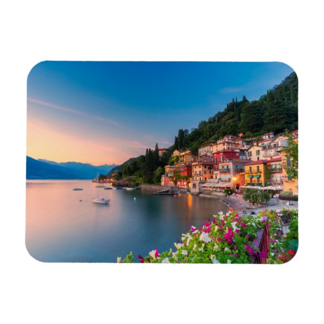 Küstenlinie | Varenna, Lombardei, Italien Magnet (Horizontal)