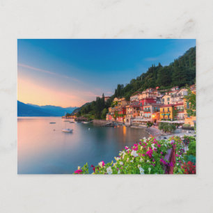Küstenlinie   Varenna, Lombardei, Italien Postkarte
