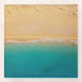 Küstenlinie von oben glasuntersetzer