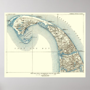 Küstenlinien Provincetown Truro 10:8 Poster