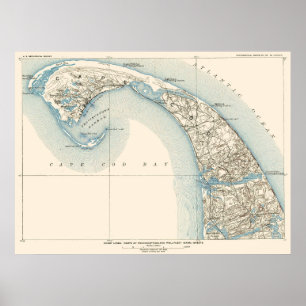 Küstenlinien Provincetown Truro und Wellfleet Poster