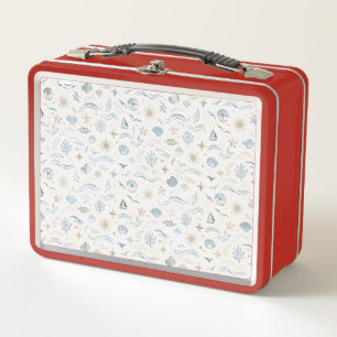 Küstenluxus Hellblaue Lunchbox – Elegante Patte