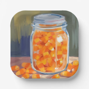 Küstenmaisglas Frohes Halloween Pappteller