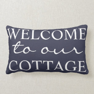 Küstenmarine-Willkommen zu unserer Hütte - Lendenkissen