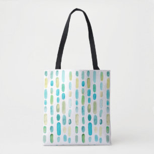 Küstenmeer Glas Aquarellfarben Tasche