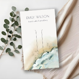 Küstenmeer-Wave Sand-Beach-Hair-Clip-Display Visitenkarte