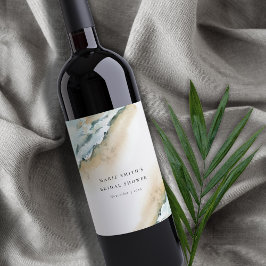 Küstenmeer Wave Sand Beach Wassersportzentrum Brau Weinetikett