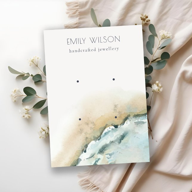 Küstenmeer Wave Sandstrand 2 Earring Display Visitenkarte (Von Creator hochgeladen)