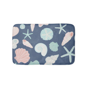 Küstenmuscheln Strand & Ozean Design Badematte