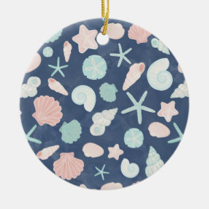 Küstenmuscheln Strand & Ozean Design Keramik Ornament