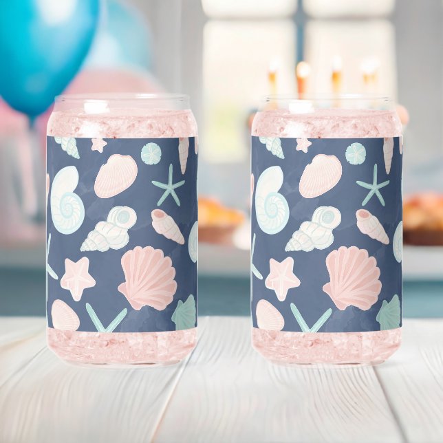 Küstenmuscheln Strand- und Ozeandesign Dosenglas (Insitu (Baby Party))