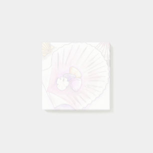 Küstenmuschelsammlung Nautilus-Haftnotizen Post-it Klebezettel