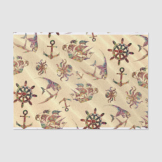 Küstenmuster auf Sand Seidenpapier