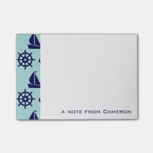 Küstenmuster  Name hinzufügen Post-it Klebezettel