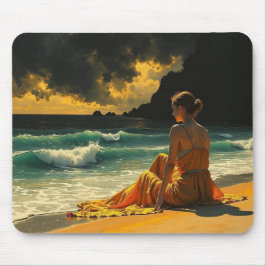 Küstennacht Strandreflexion Mousepad