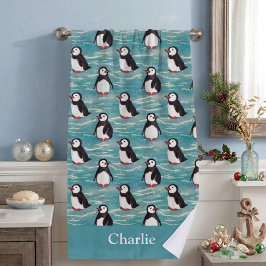 Küstennachwuchs Pinguin Kinder Strandtuch