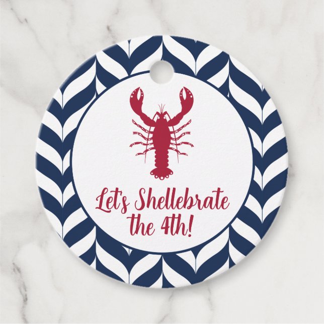 Küstennationalfeiertag 4. Juli Shellebrate Geschenkanhänger (Vorderseite)