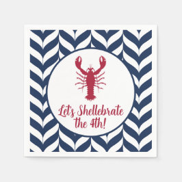 Küstennationalfeiertag 4. Juli Shellebrate Serviette