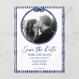 Küstennautische Save-the-Date-Karte Ankündigungspostkarte