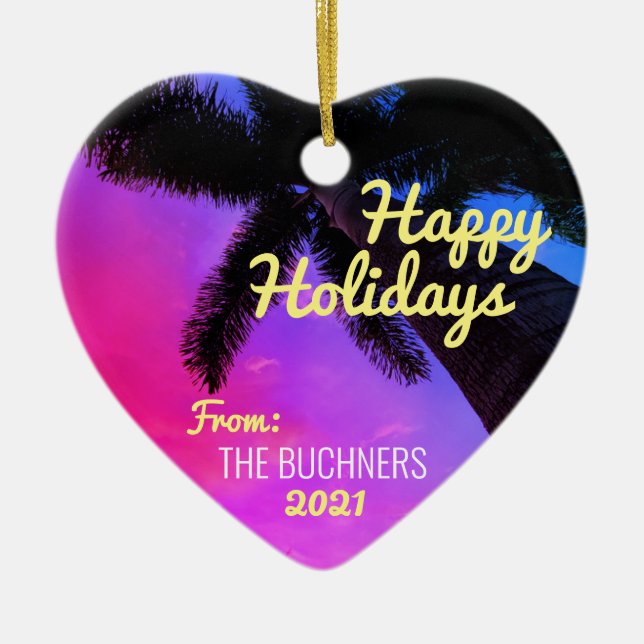 Küstenpalme Keramik Ornament (Vorne)