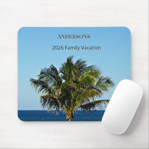 Küstenpalmen-Moment   Familienname & Reisejahr Mousepad