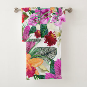 Küstenparadies Blüten Badhandtuch Set