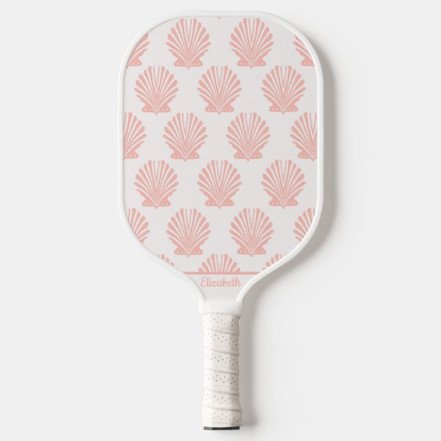 Küstenpastellel Seashells Pickleball Schläger (Vorderseite)