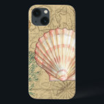 Küstenplan Case-Mate iPhone Hülle<br><div class="desc">Es gibt nichts Ähnliches auf dieser Karte des Meereslebens. Diese durchsichtige Sammlung dieser Muscheln wird auf allen Produkten großartig sein. Es verleiht dem Bild ein Vintages Gefühl und erfasst das Meeresleben unter Wasser. Die Muschel ist in Rosa und Weiß gestreift und mit einer sepia-farbenen Konkade versehen.</div>