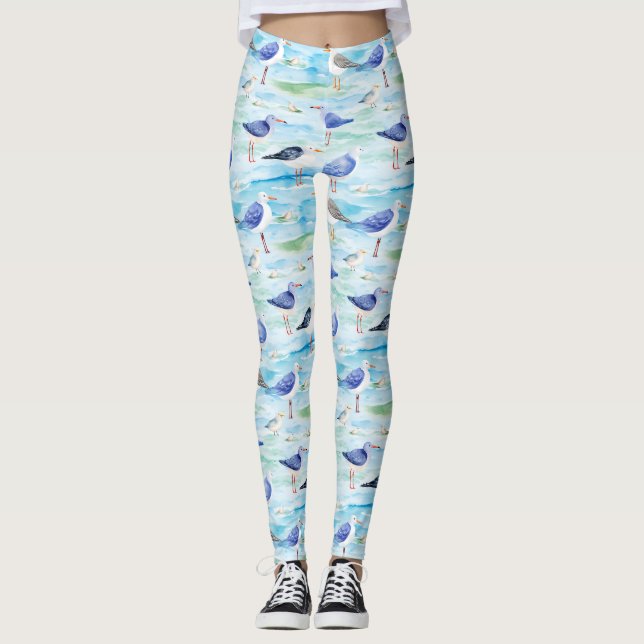 Küstenregenpfeifer-Ufer-Muster (3) Leggings (Vorderseite)