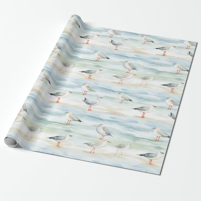 Küstenregenpfeifer-Ufer-Muster (6) Geschenkpapier (Ungerollt)