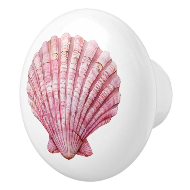 Küstenrosa Seashell Keramikknauf (Rechts)