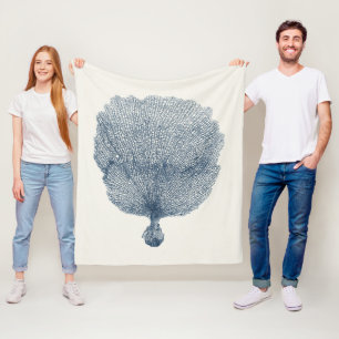 Küstensammlung in Indigo VI Fleecedecke