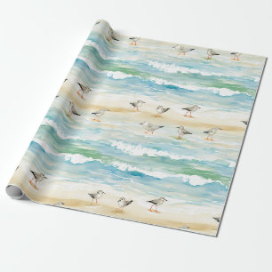 Küstensandpiper-Ufer-Muster (5) Geschenkpapier